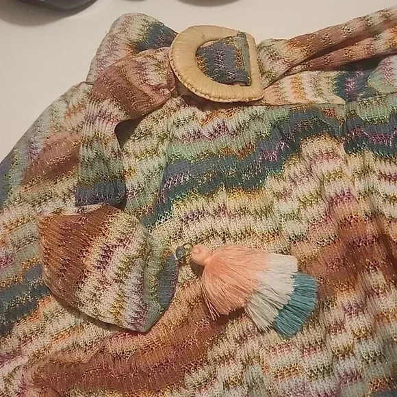 TRINA TURK CROCHET BELTED SKIRT - Picture 6 of 7